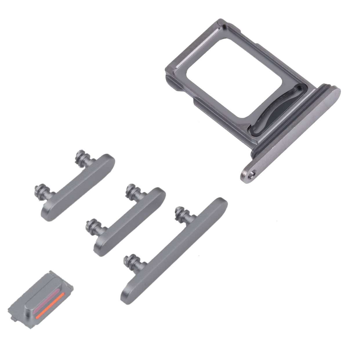 SIM Card Tray + SIM Card Tray + Side Keys for iPhone 14 Pro (Black)