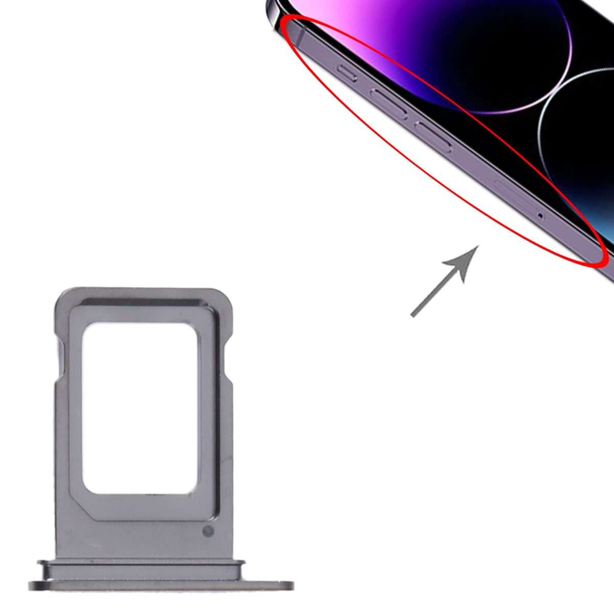 SIM Card Tray for iPhone 14 Pro Max (Purple)