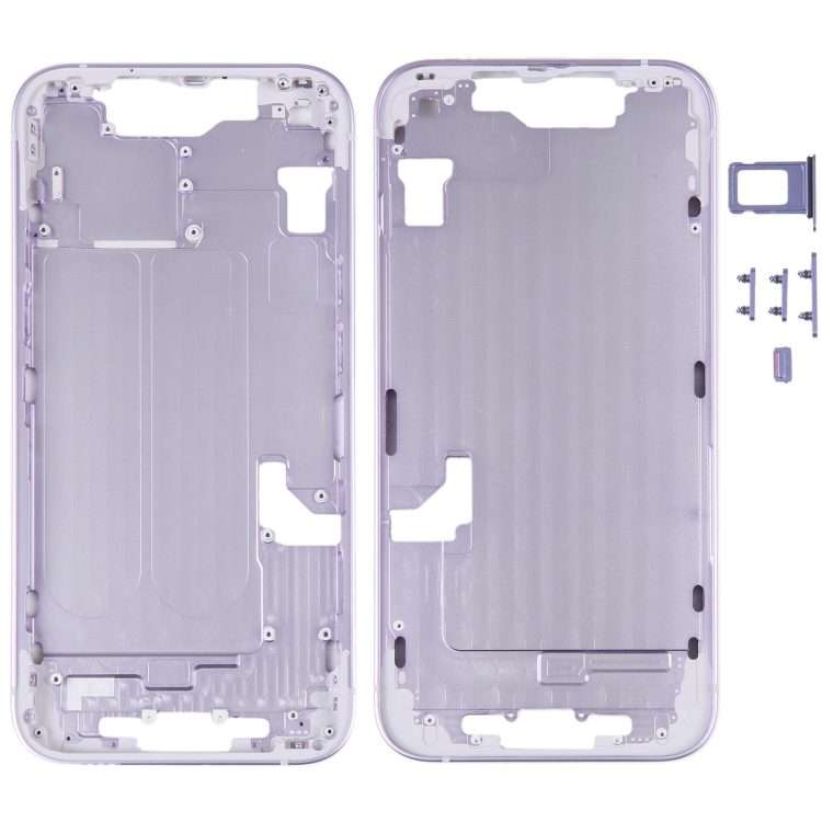 For iPhone 14 Middle Frame with Side Keys (Purple)