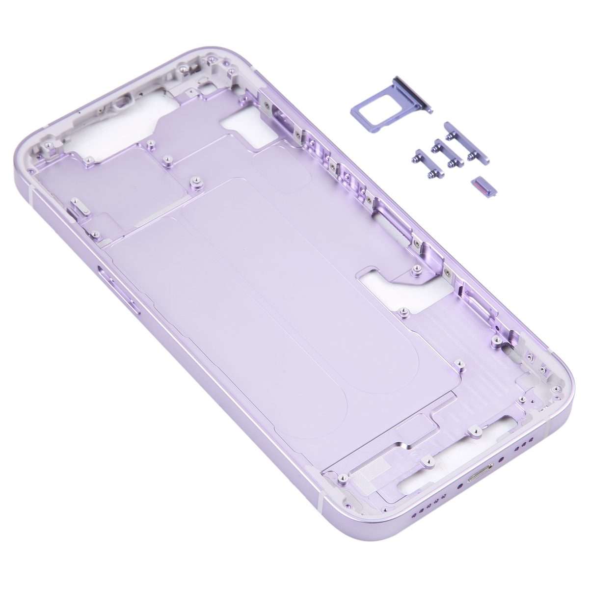 For iPhone 14 Middle Frame with Side Keys (Purple)