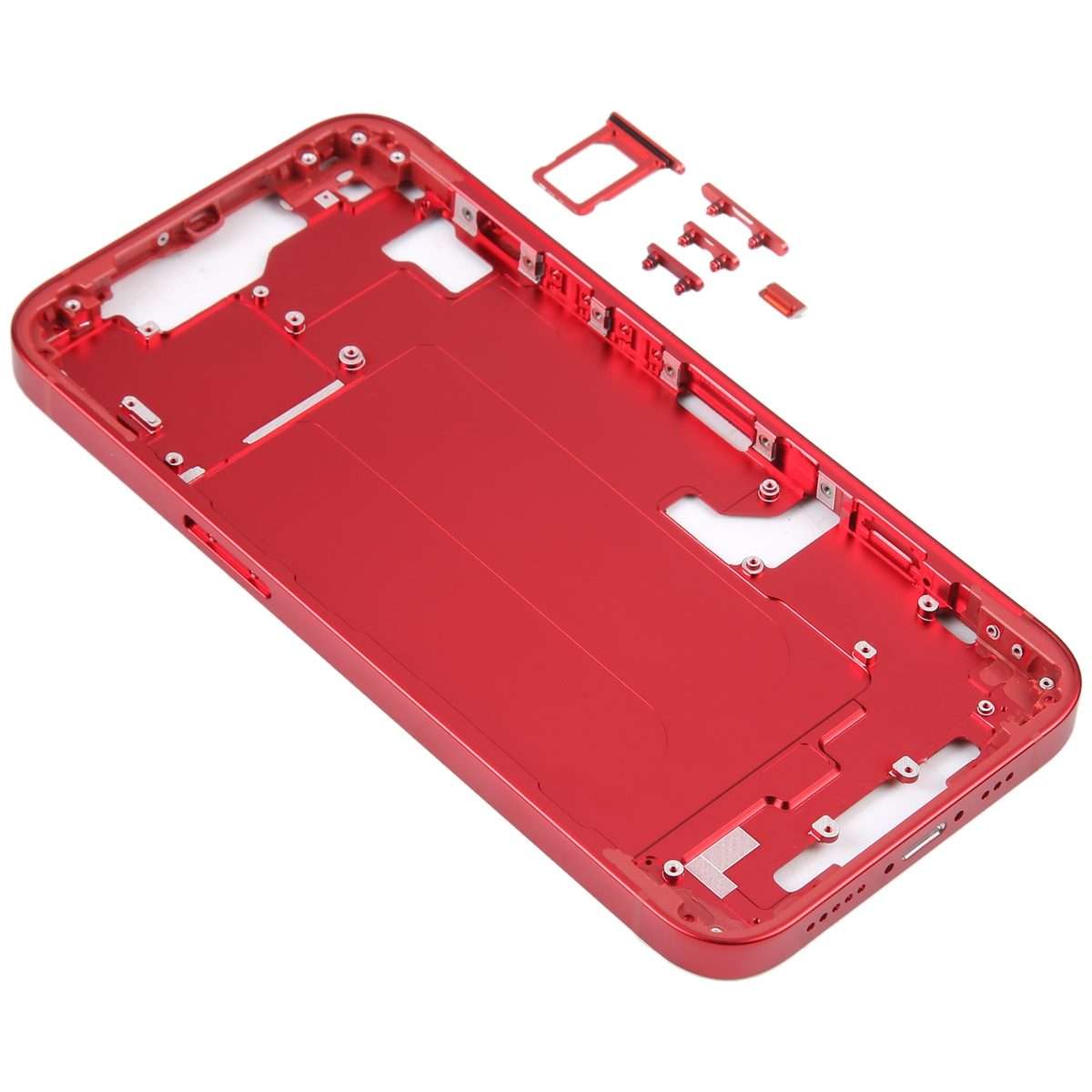 For iPhone 14 Middle Frame with Side Keys (Red)