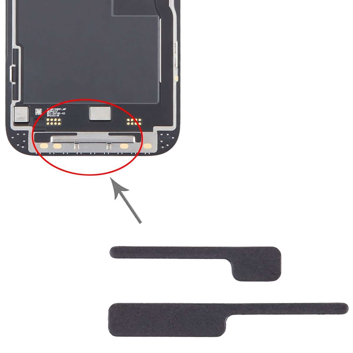 100/Set For iPhone 14 Pro LCD Bracket Sponge Foam Pads