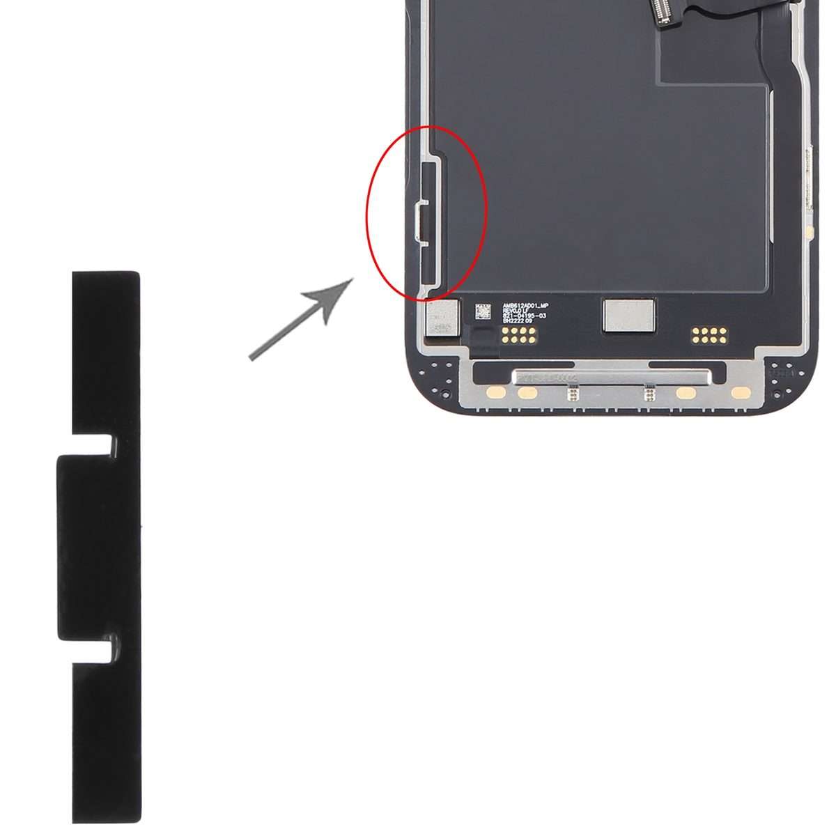 100/Set LCD Bracket Side Adhesive Stickers For iPhone 14 Pro Max / 14 Pro