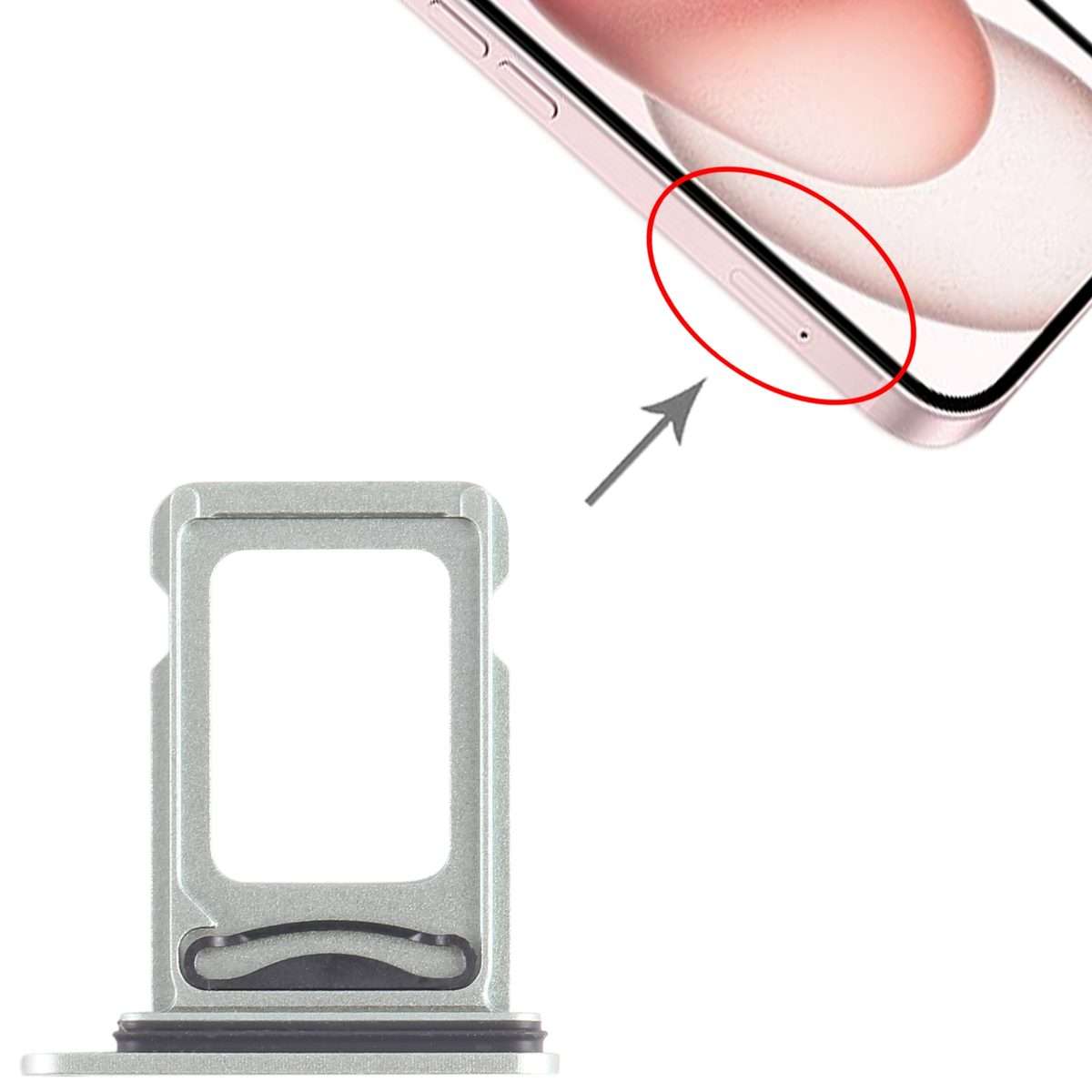 For iPhone 15 Plus SIM + SIM Card Tray (Green)