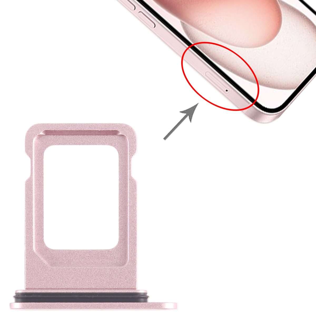 For iPhone 15 SIM Card Tray (Pink)