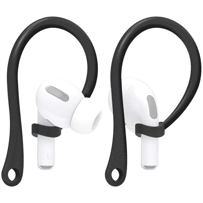 For AirPods 1 / 2 / Pro Anti-lost Silicone Earphone Ear-hook(Black)