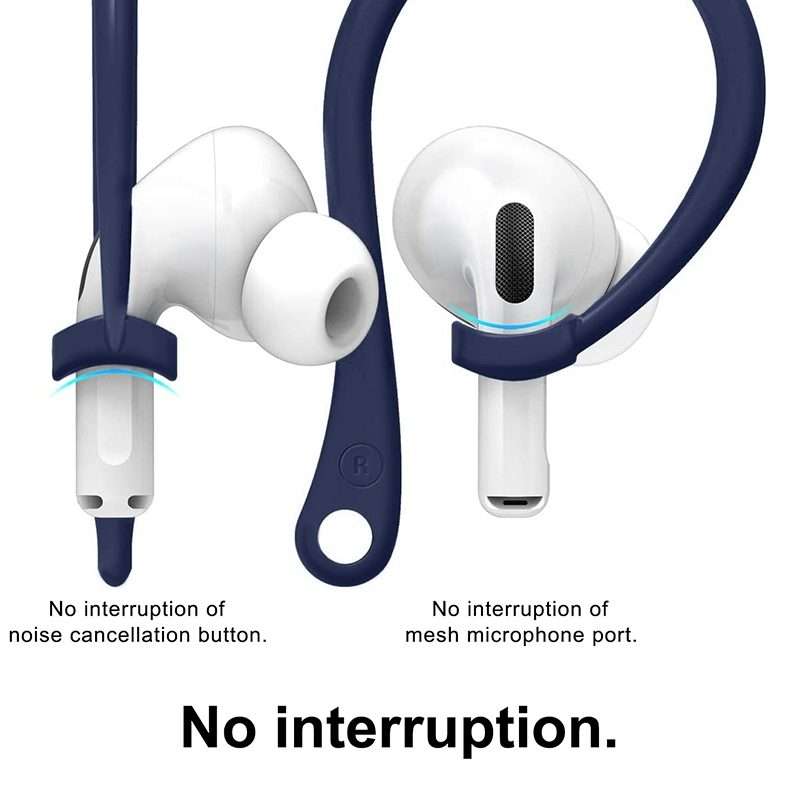 For AirPods 1 / 2 / Pro Anti-lost Silicone Earphone Ear-hook(Dark Blue)