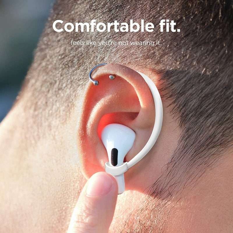 For AirPods 1 / 2 / Pro Anti-lost Silicone Earphone Ear-hook(White)