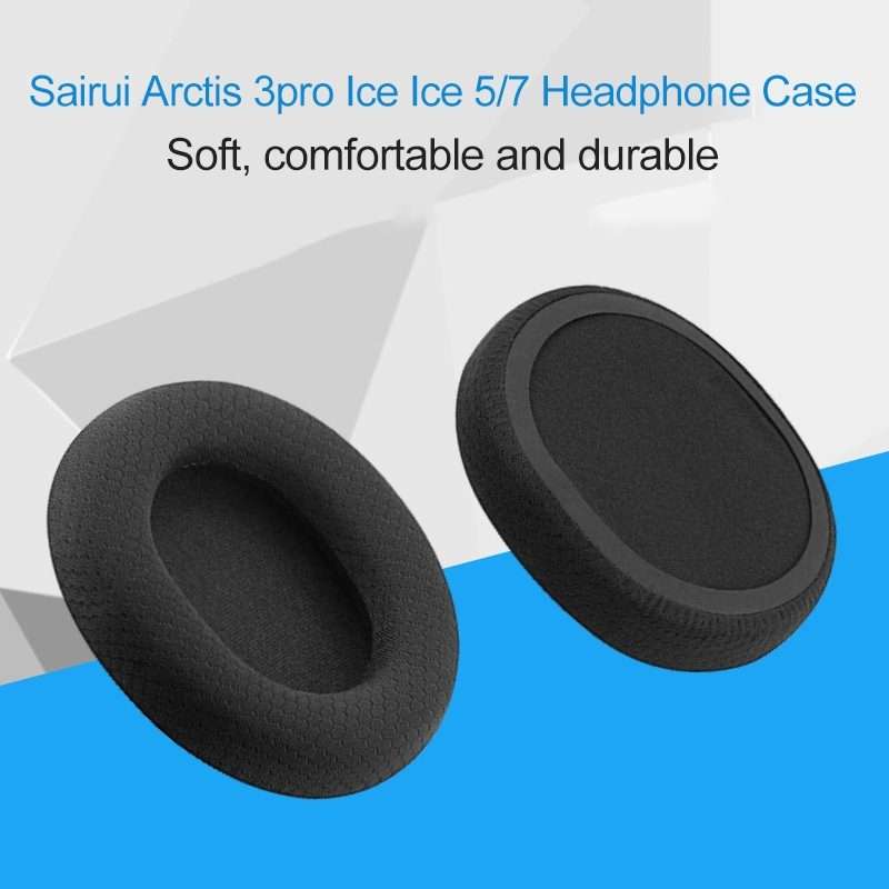 1 Pair Leather Sponge Protective Case for Steelseries Arctis 3 Pro / Ice 5 / Ice 7 Hea ... (Brown)