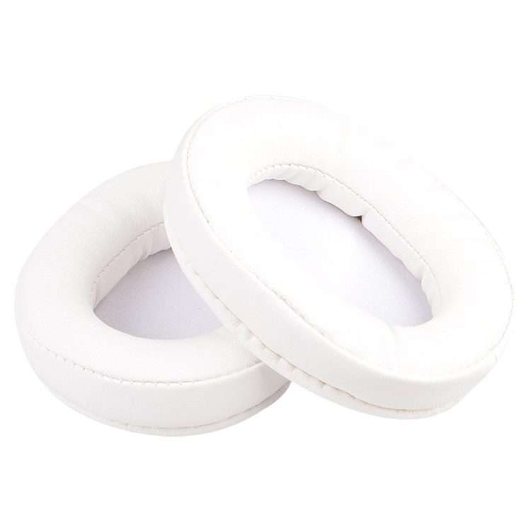 1 Pair Leather Sponge Protective Case for Steelseries Arctis 3 Pro / Ice 5 / Ice 7 Hea ... (White)