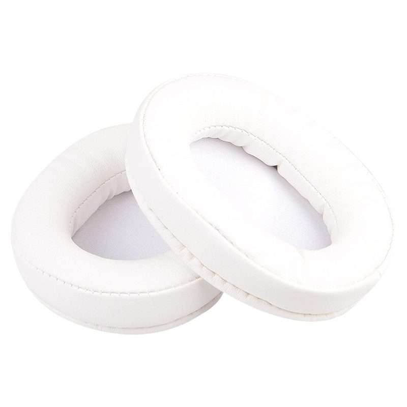 1 Pair Leather Sponge Protective Case for Steelseries Arctis 3 Pro / Ice 5 / Ice 7 Hea ... (White)