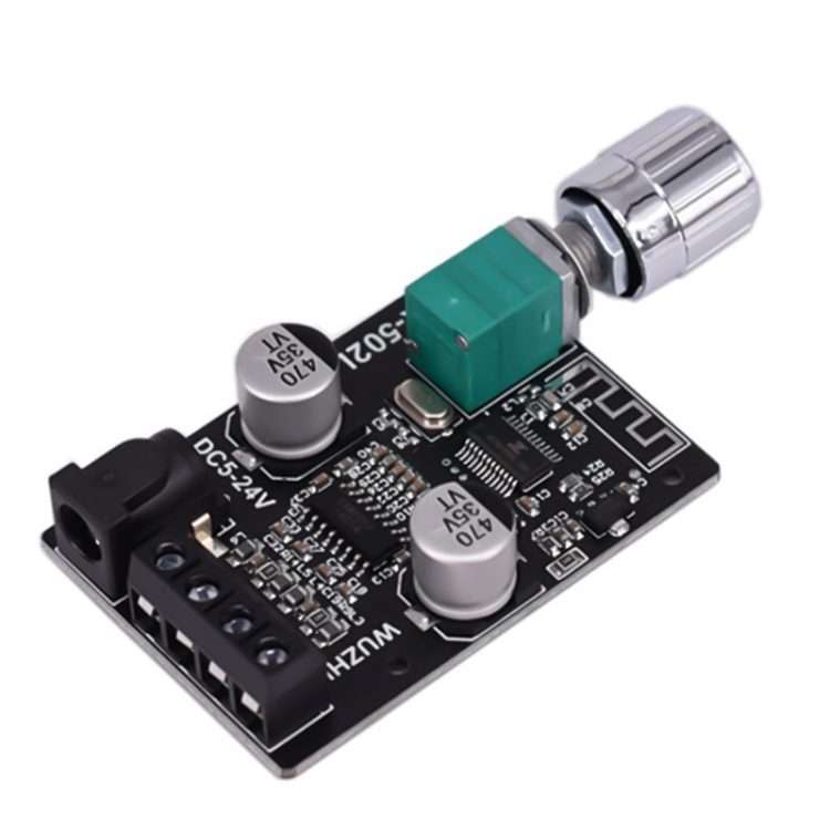 ZK-502L Bluetooth 5.0 12/24V Wireless Stereo Audio Digital Power Amplifier Board 50Wx2 Bluetooth A