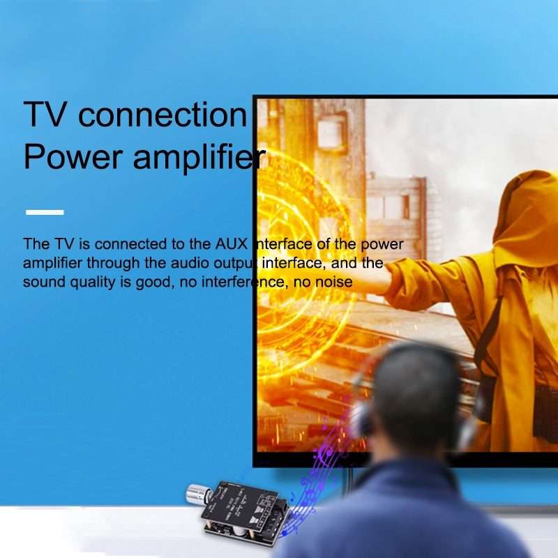 ZK-502L Bluetooth 5.0 12/24V Wireless Stereo Audio Digital Power Amplifier Board 50Wx2 Bluetooth A