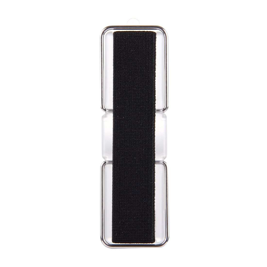 2 in 1 Adjustable Universal Mini Adhesive Holder Stand + Slim Finger Grip, Size: 7.3 x ... (Black)