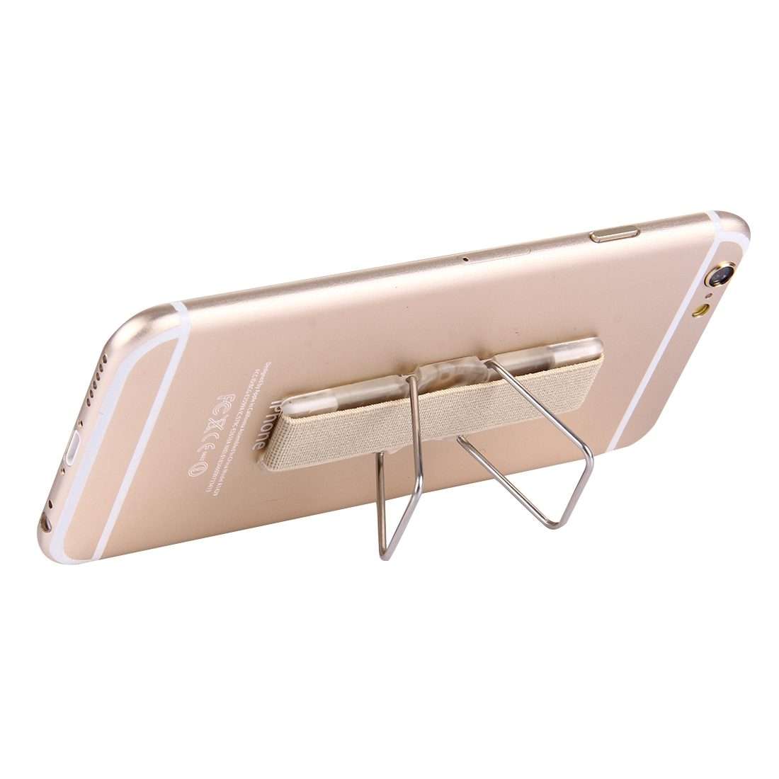 2 in 1 Adjustable Universal Mini Adhesive Holder Stand + Slim Finger Grip, Size: 7.3 x ... (Gold)