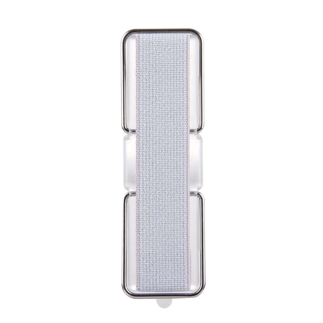 2 in 1 Adjustable Universal Mini Adhesive Holder Stand + Slim Finger Grip, Size: 7.3 ... (Silver)