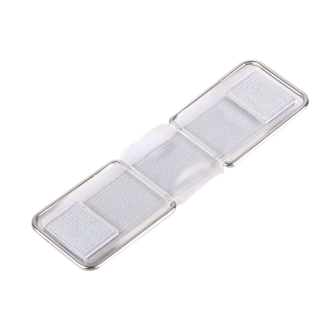 2 in 1 Adjustable Universal Mini Adhesive Holder Stand + Slim Finger Grip, Size: 7.3 ... (Silver)