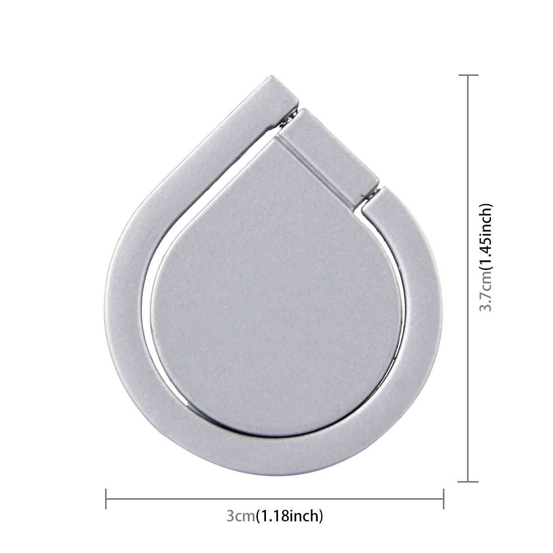 Universal 360 Degree Rotation Drops of water Style Ring Phone Holder Stand(Silver)