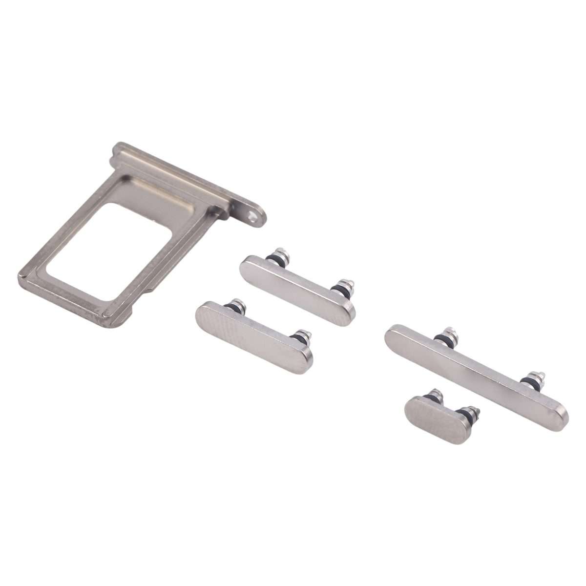 For iPhone 16 Pro Max Original SIM Card Tray + Side Keys (Silver)