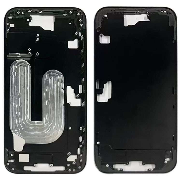 For iPhone 16 Middle Frame Bezel Plate (Black)