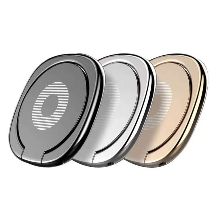 2pcs Universal 360 Degrees Rotatable Privity Metal Ring Holder Bracket for iPhone, Sam ... (Black)