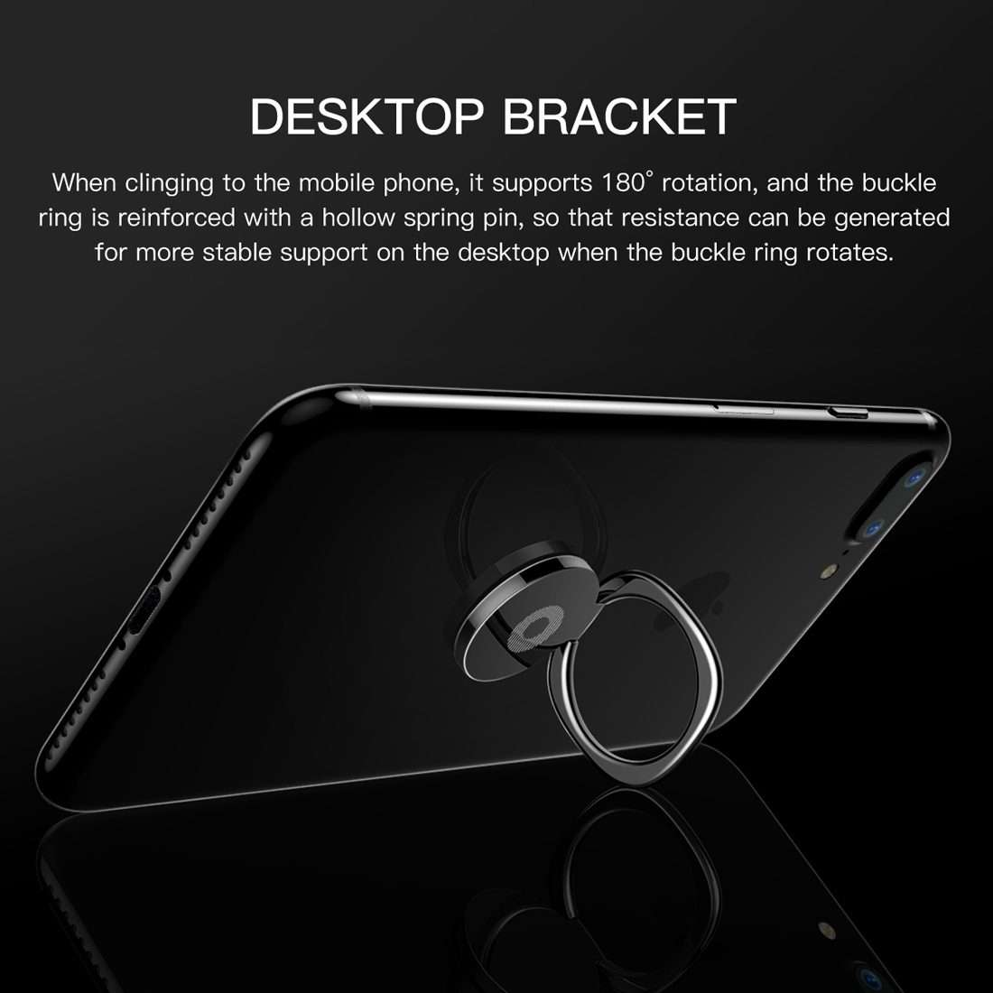2pcs Universal 360 Degrees Rotatable Privity Metal Ring Holder Bracket for iPhone, Sa ... (Silver)