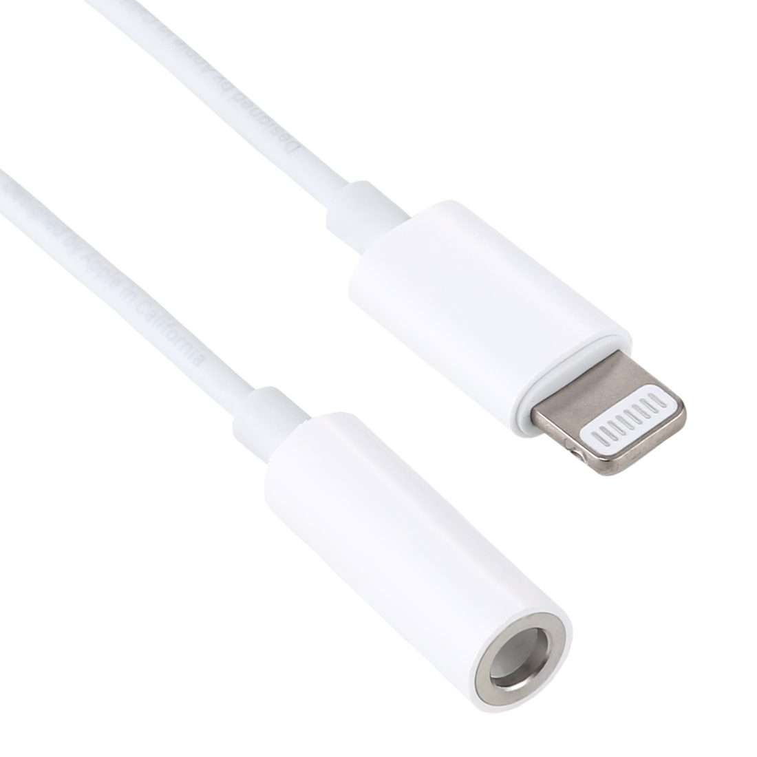 8 Pin 3.5mm Earphone Audio Adapter, Line Length: 8cm(White)
