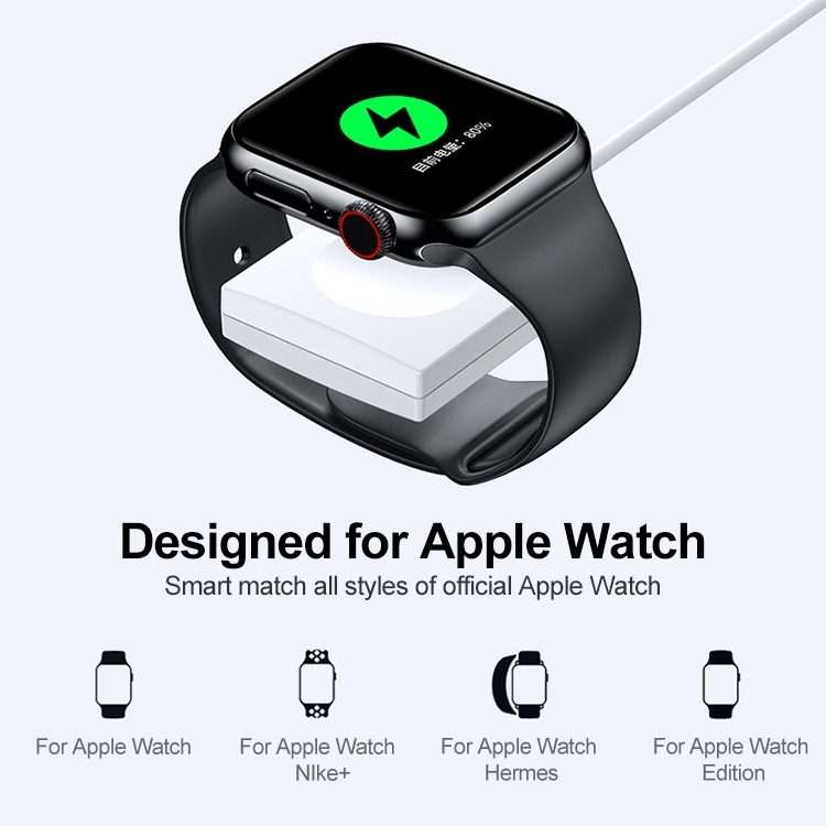 adj-981 Portable Magnetic Wireless Charger for Apple Watch (White)