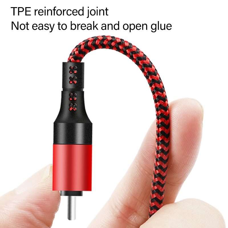 5 in 1 3A USB + USB-C / Type-C to 8 Pin + Micro USB + USB-C / Type-C Interface Two-color ... (Red)
