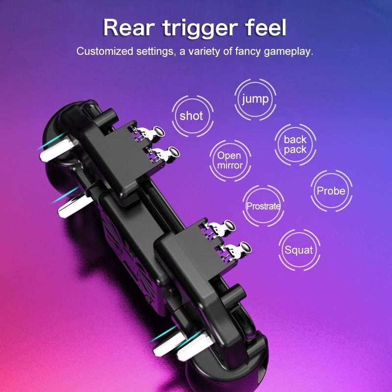 M10 Six-finger Linkage Multi-function Mobile Phone Gamepad with Bracket, Suitable for 4.7-6.5 inch