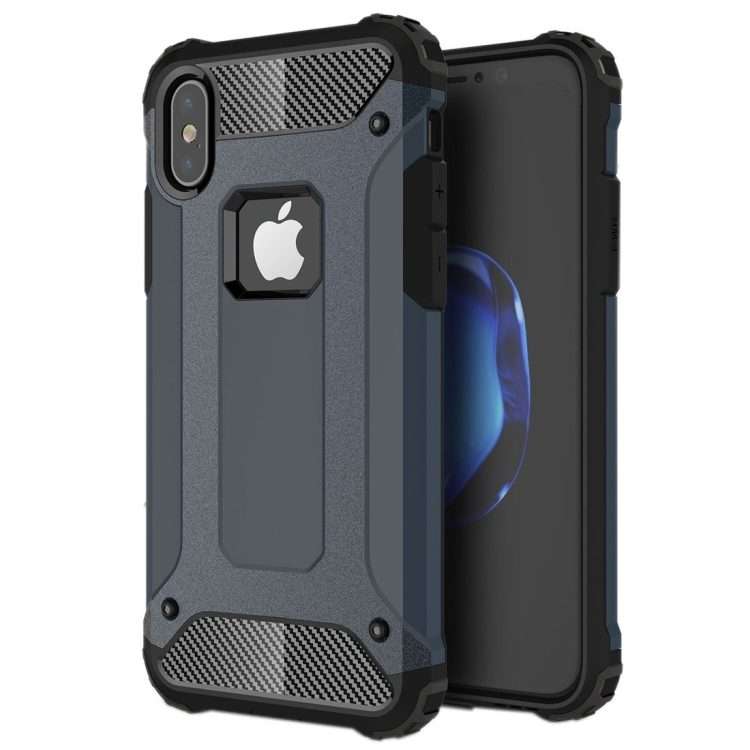 For iPhone X / XS Magic Armor TPU + PC Combination Case(navy)