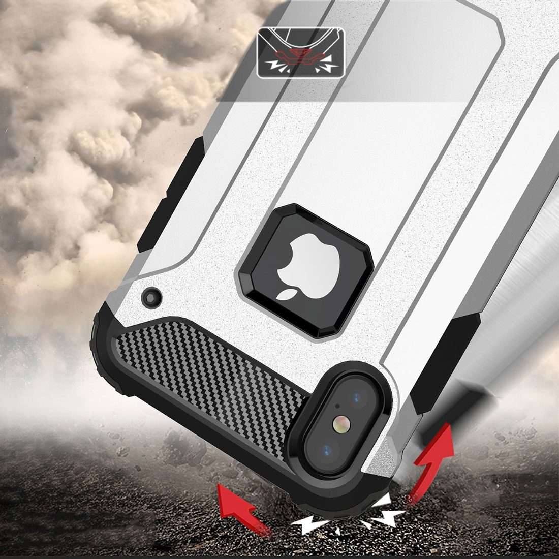 For iPhone X / XS Magic Armor TPU + PC Combination Case(navy)
