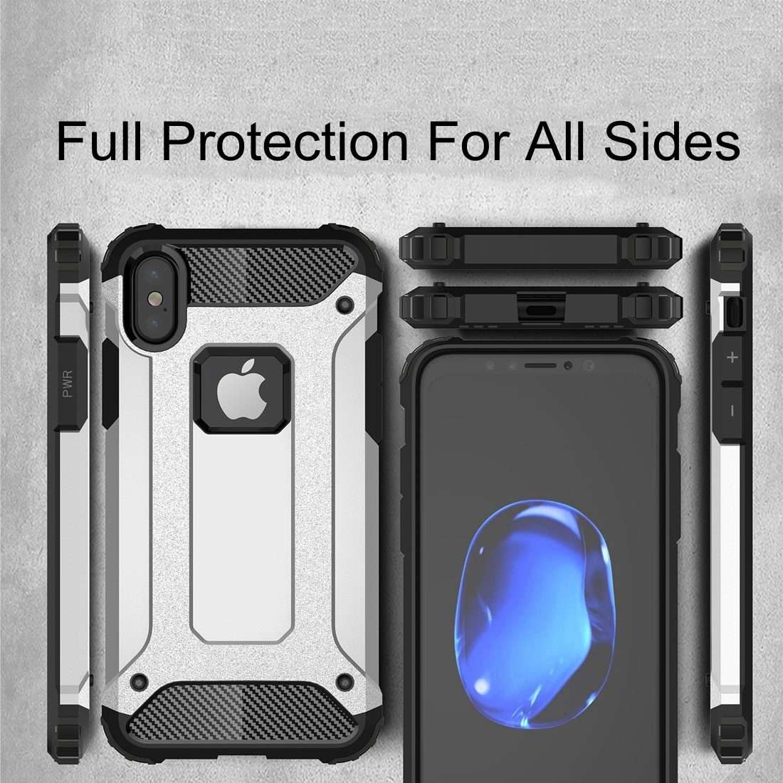 For iPhone X / XS Magic Armor TPU + PC Combination Case(Rose Gold)