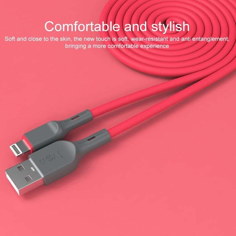 IVON CA78 2.4A Micro USB Fast Charging Data Cable, Length: 1m (Black)