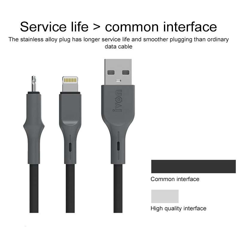 IVON CA78 2.4A Micro USB Fast Charging Data Cable, Length: 1m (Red)