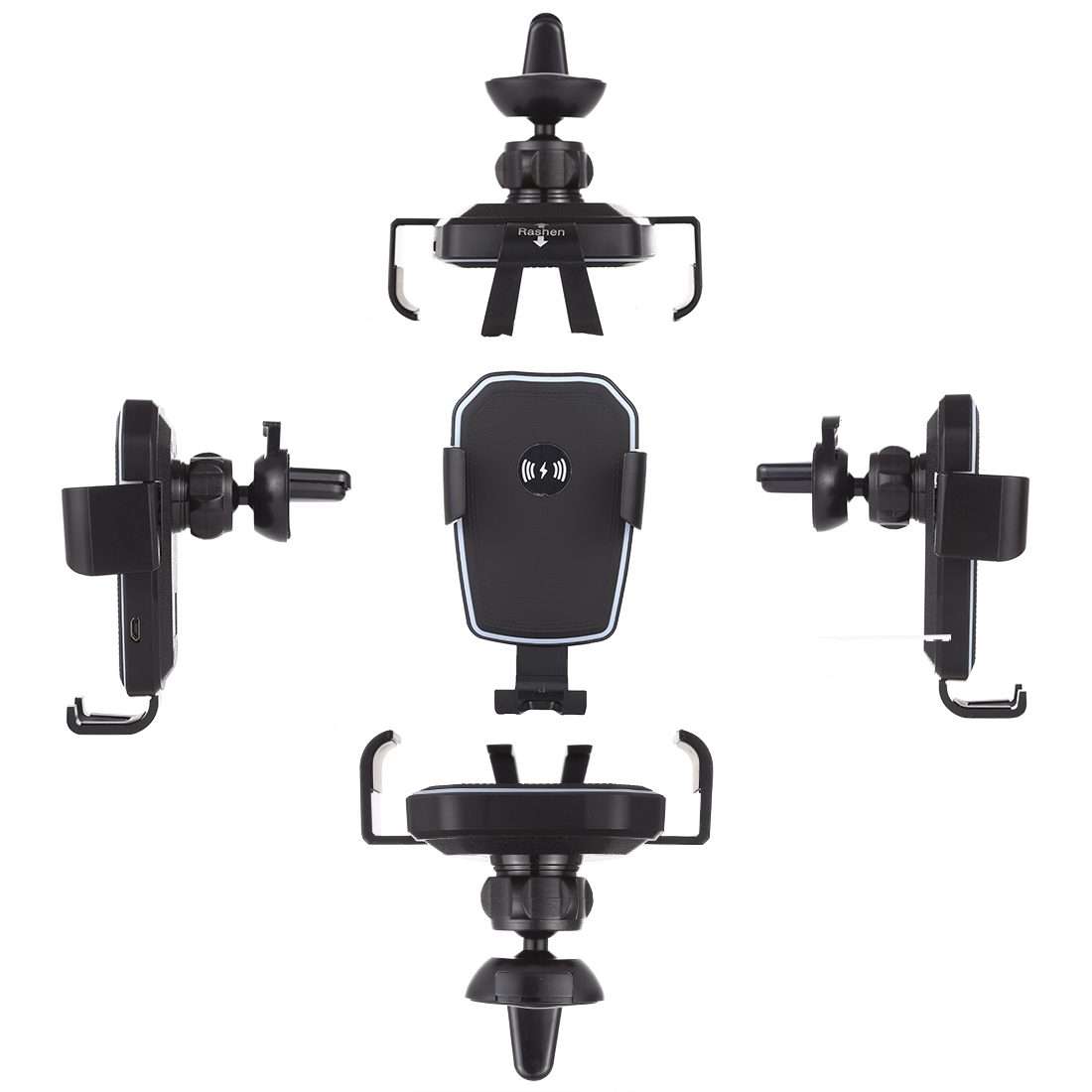 K81 10W QI Universal Rotating Gravity Induction Car Wireless Charging Mobile Phone Holder with Suc
