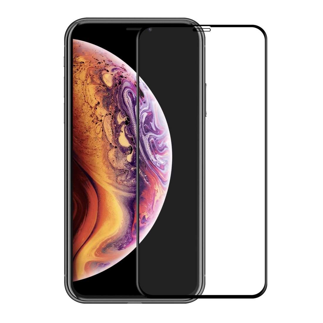 For iPhone 11 Pro Max / XS Max ENKAY Hat-Prince 0.26mm 9H 6D Curved Full Screen Temper ... (Black)