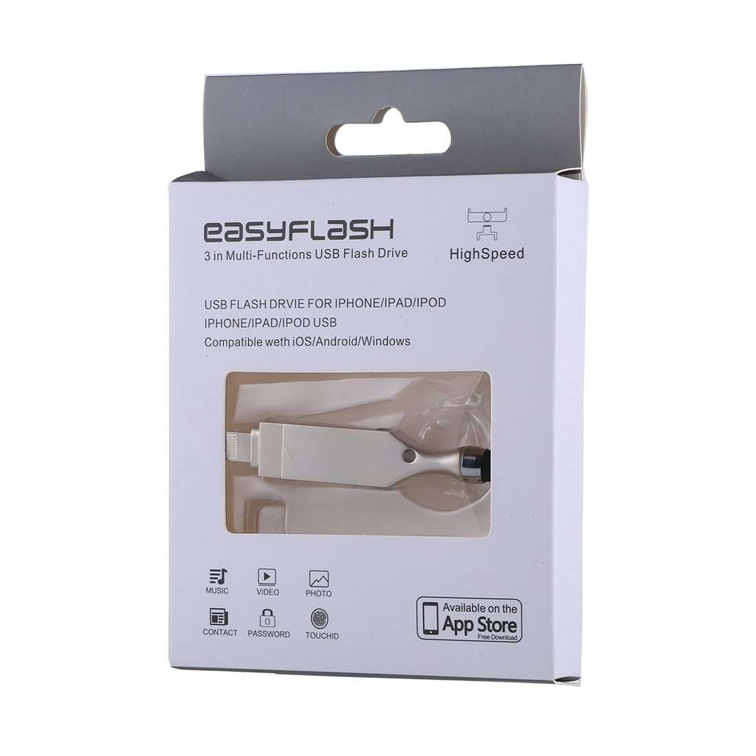RQW-10E 2 in 1 USB 2.0 & 8 Pin 16GB Flash Drive with Stylus Pen