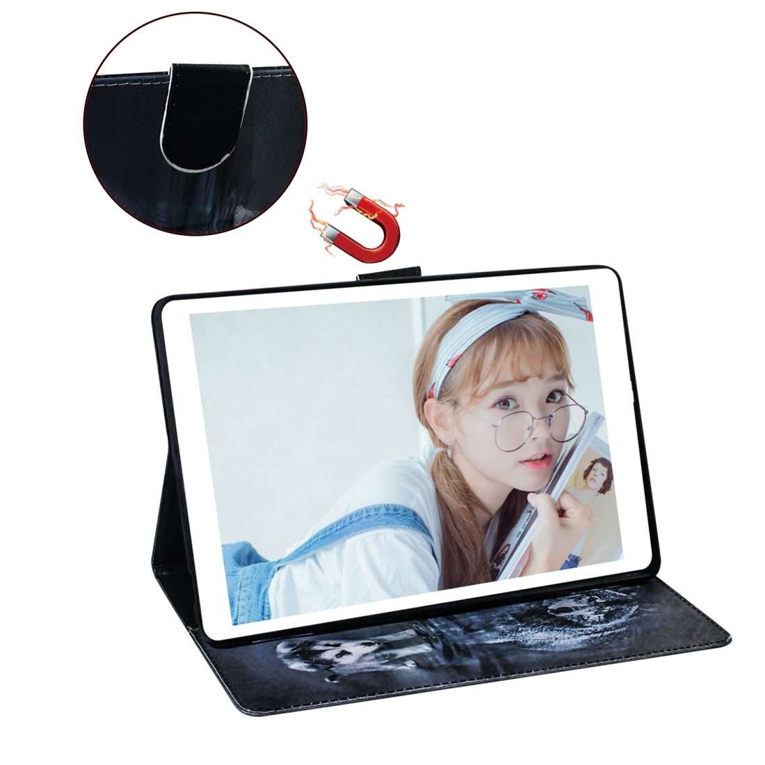 Wolf and Dog Pattern Horizontal Flip Leather Case for iPad Pro 11 inch (2018), with Holder & Card