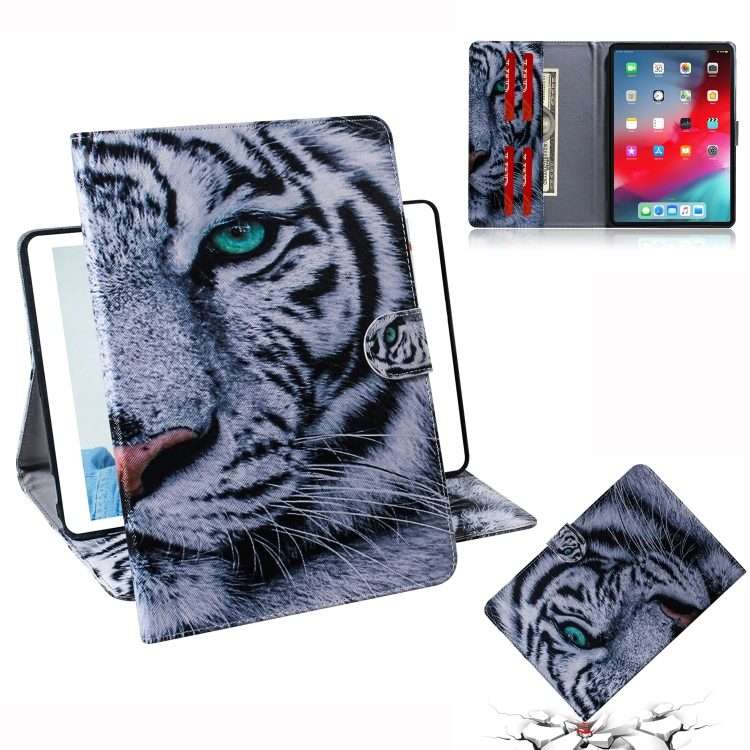 Tiger Pattern Horizontal Flip Leather Case for iPad Pro 11 inch (2018), with Holder & Card Slot &