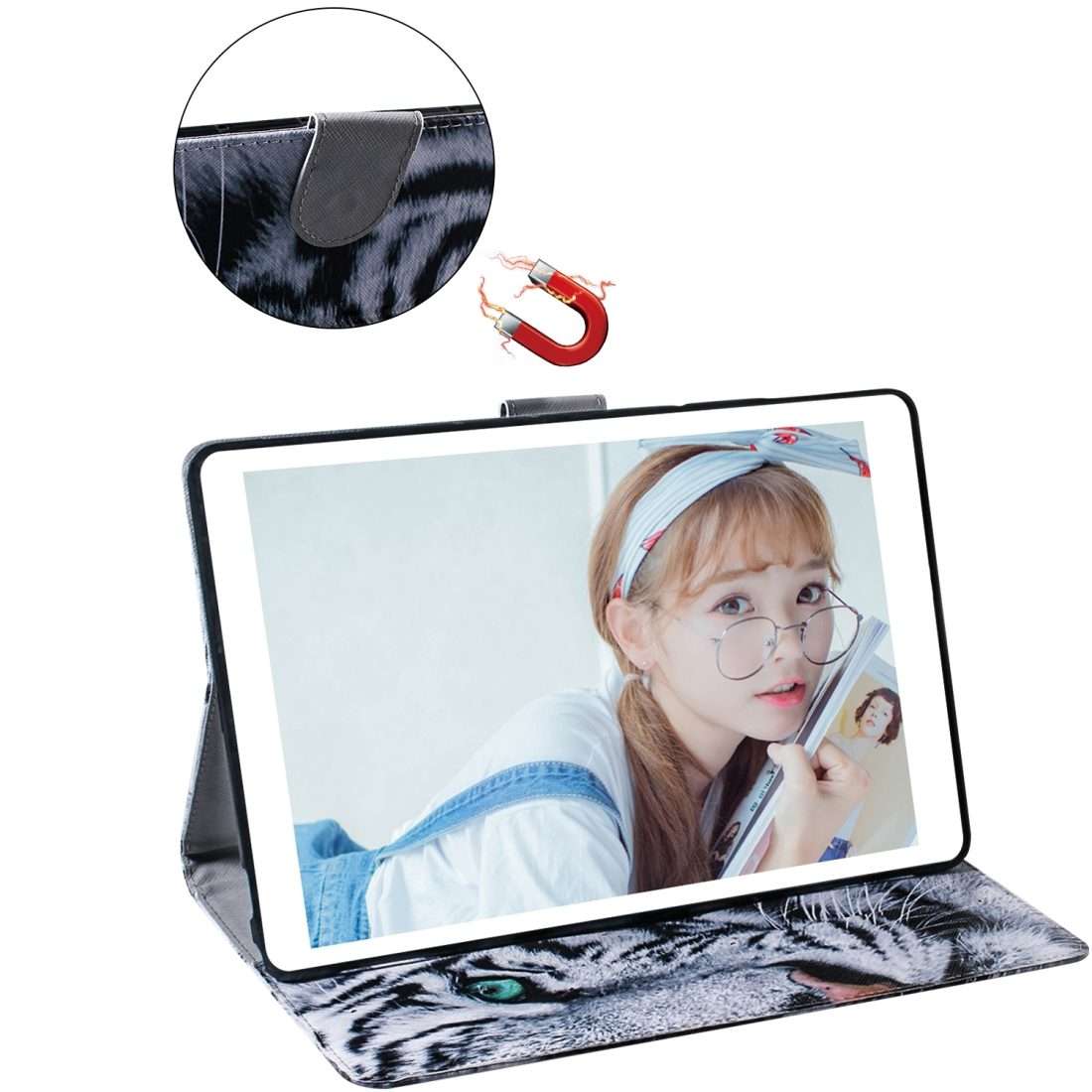 Tiger Pattern Horizontal Flip Leather Case for iPad Pro 11 inch (2018), with Holder & Card Slot &