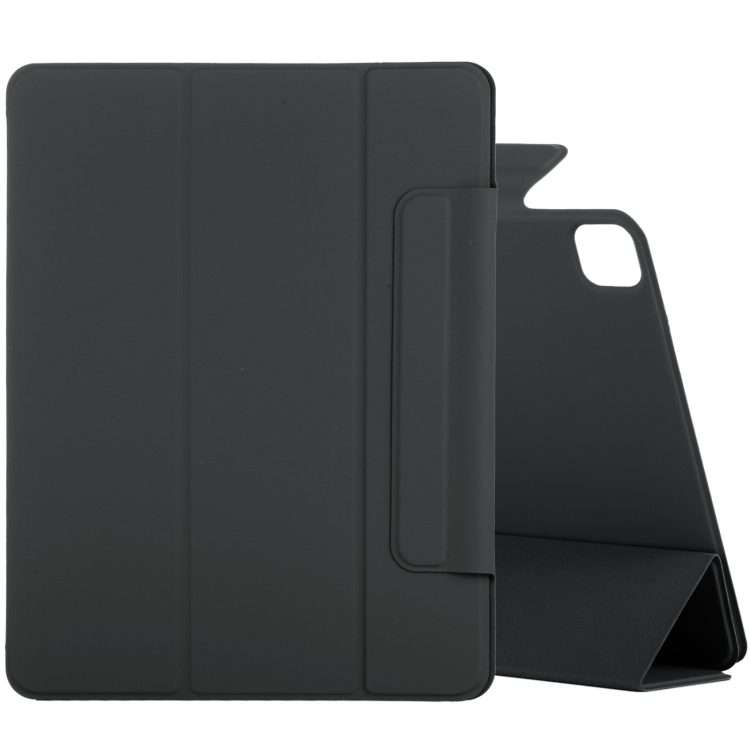 For iPad Air 13 2024 / 2025 / Pro 12.9 2020 Double-sided Magnetic Flip PU Leather Tabl ... (Black)
