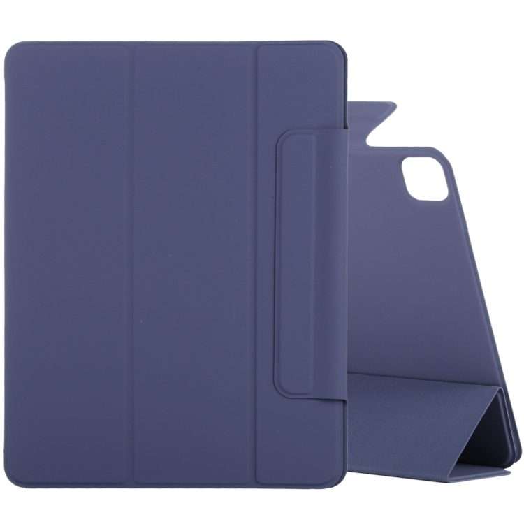 For iPad Air 13 2024 / 2025 / Pro 12.9 2020 Double-sided Magnetic Flip PU Leather ... (Dark Blue)