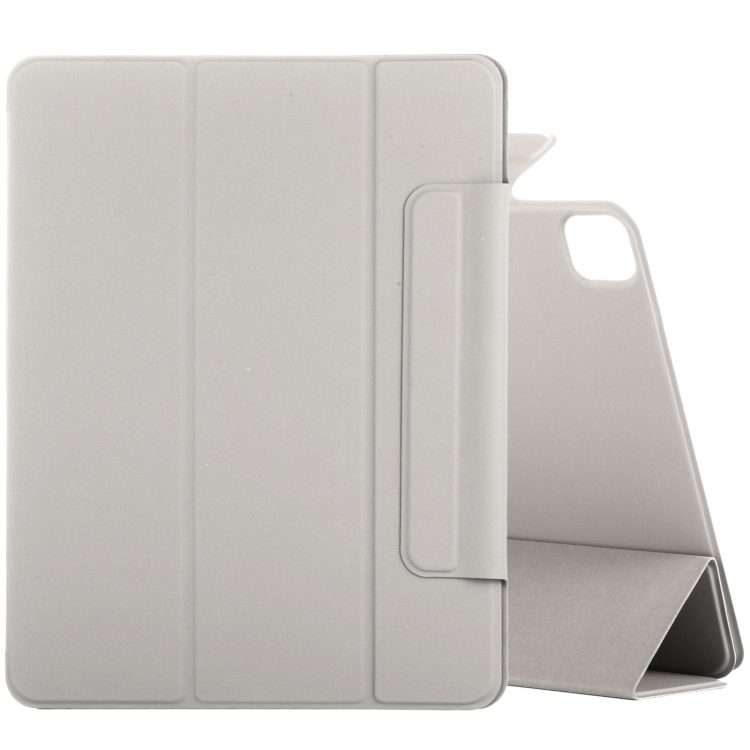 For iPad Air 13 2024 / 2025 / Pro 12.9 2020 Double-sided Magnetic Flip PU Leather Table ... (Grey)