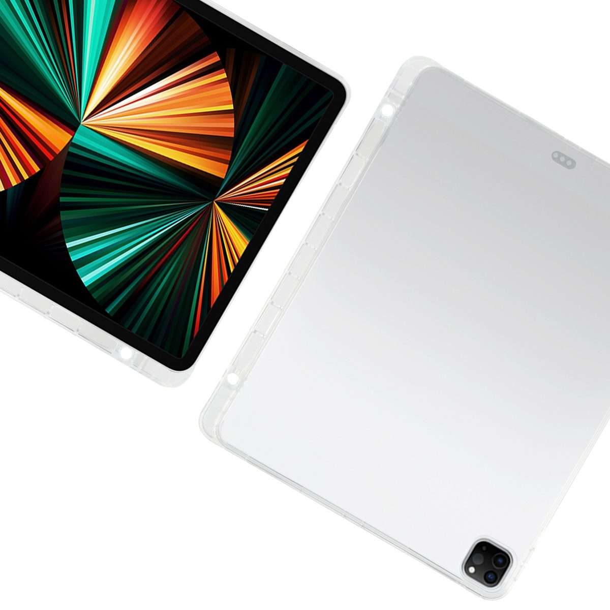 For iPad Pro 12.9 2022 / 2021 Transparent All-inclusive TPU Silicone Anti-drop Protective Tablet C