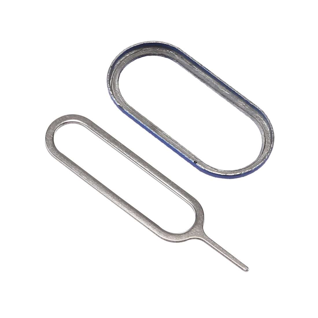 For iPhone X Rear Camera Lens Protection Ring Cover with Tray Eject Tool Needle(Blue)