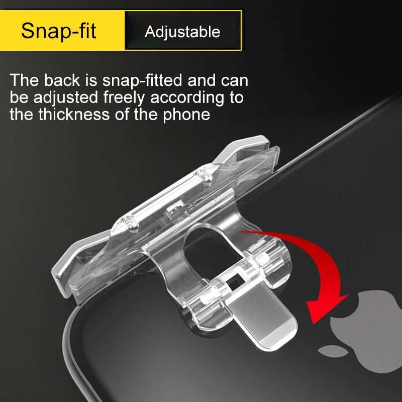 E9 Alloy Press Eat Chicken Mobile Phone Trigger Shooting Controller Button Handle (Silver)