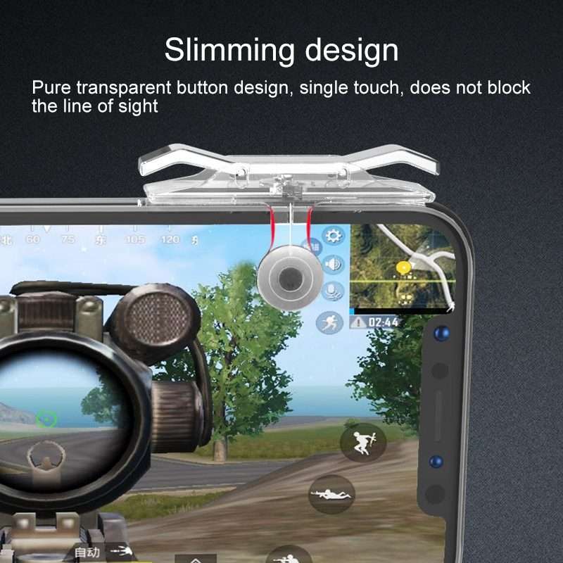 E9 Alloy Press Eat Chicken Mobile Phone Trigger Shooting Controller Button Handle (Silver)