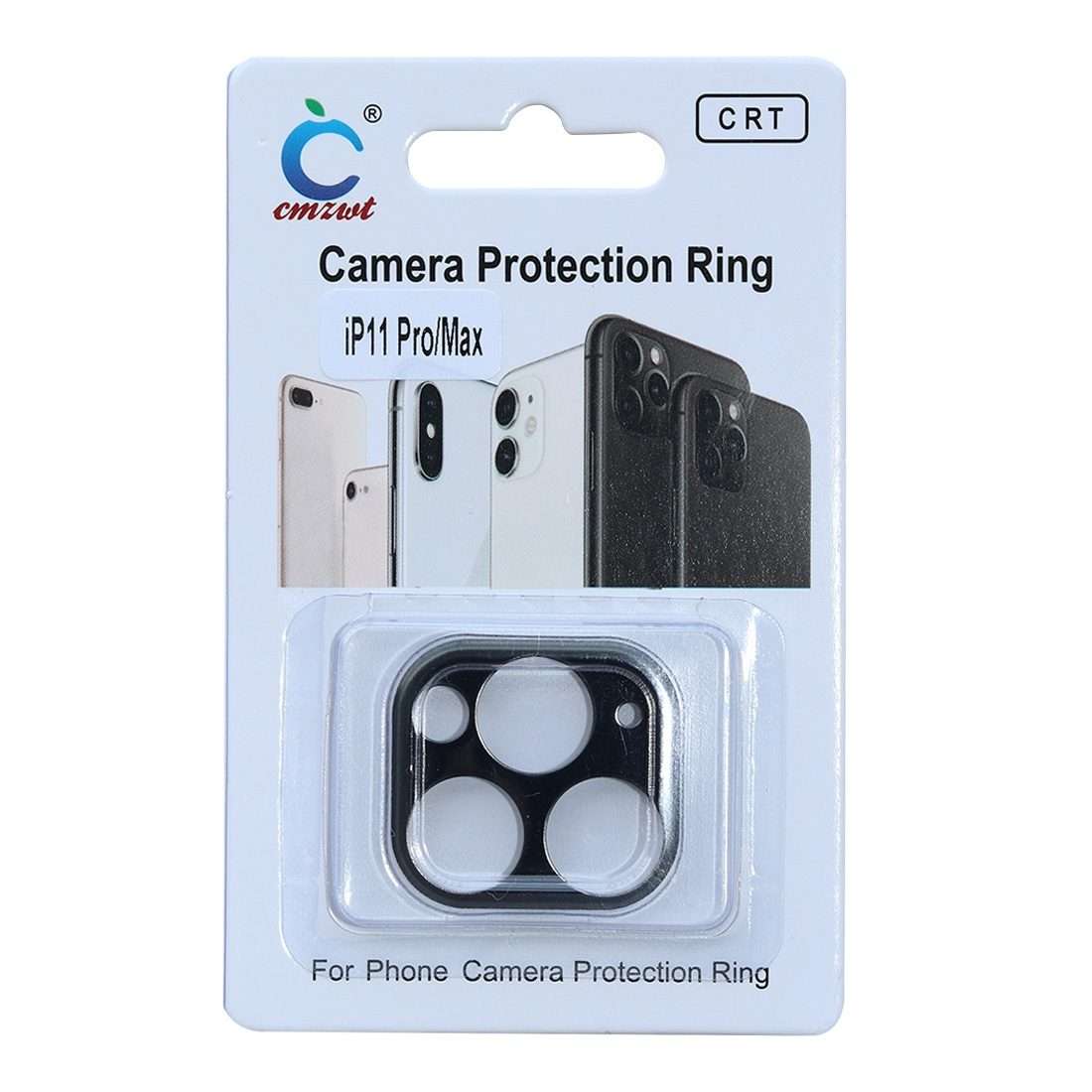 Aluminum Alloy Camera Lens Protector for iPhone 11 Pro / 11 Pro Max(Black)