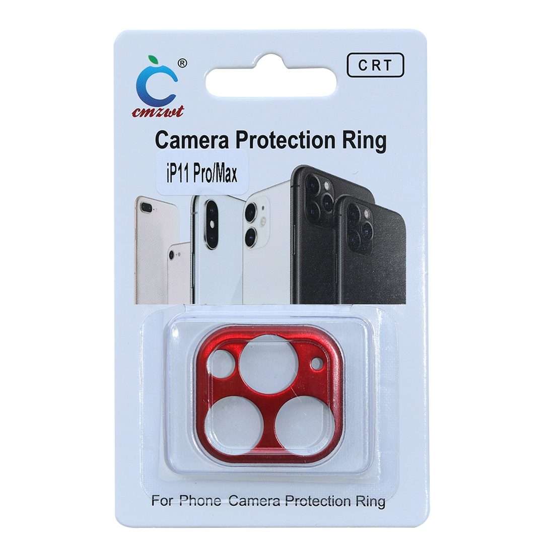 Aluminum Alloy Camera Lens Protector for iPhone 11 Pro / 11 Pro Max(Red)